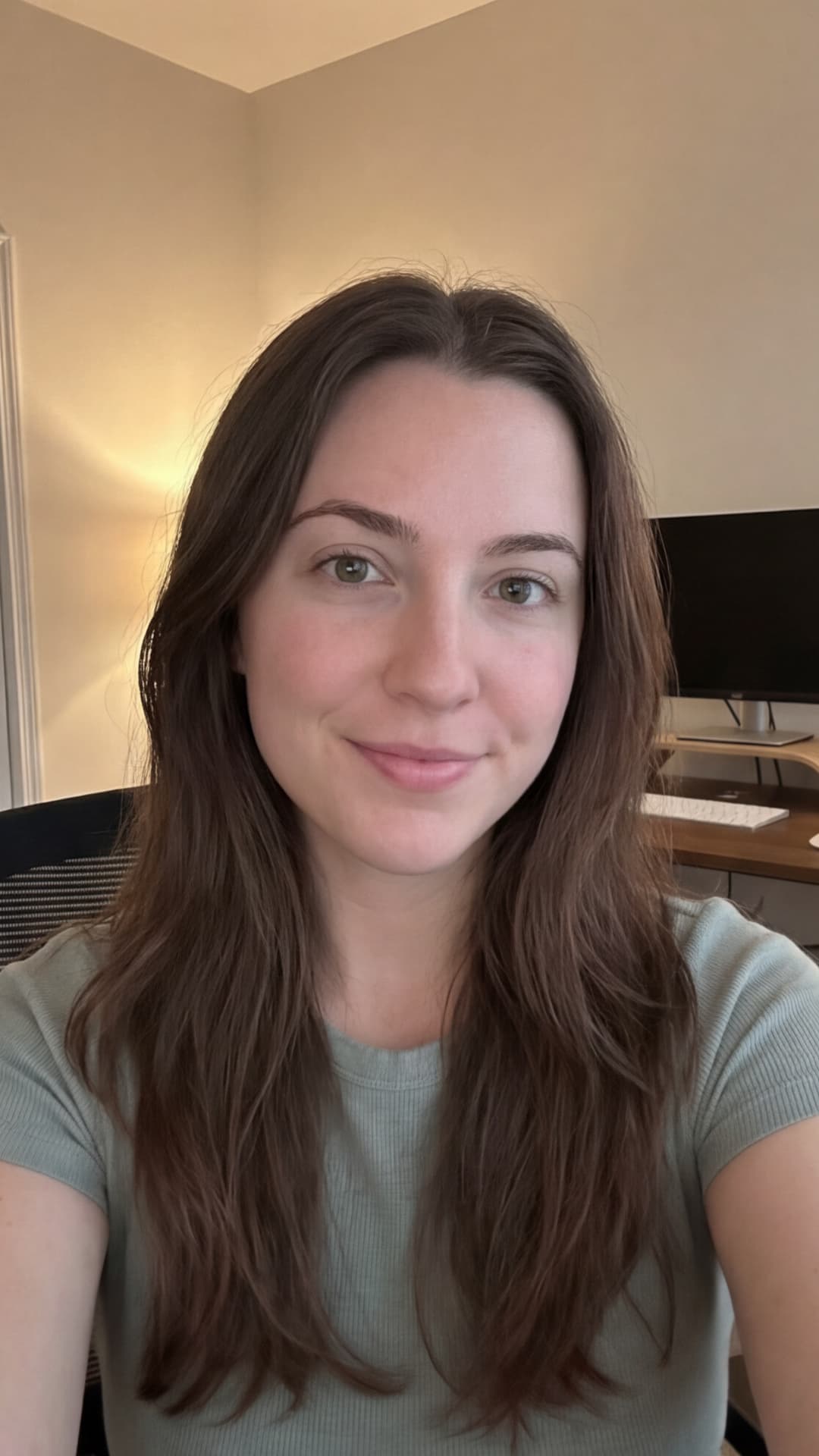 Generated actor — woman in a home office